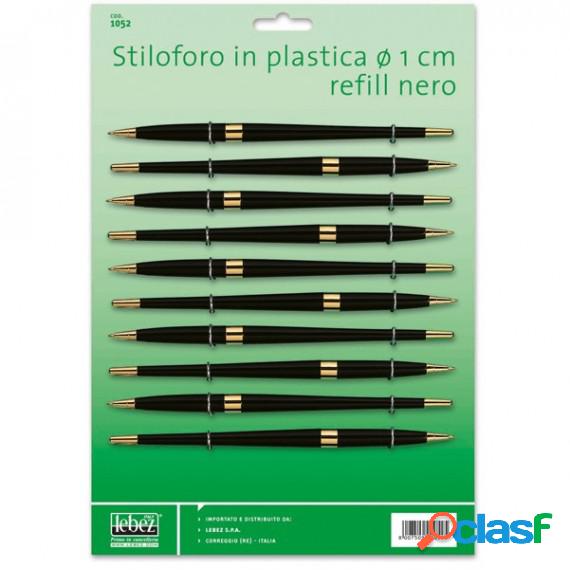 Penna ricambio con refill - diametro 10 mm - nero - Lebez -