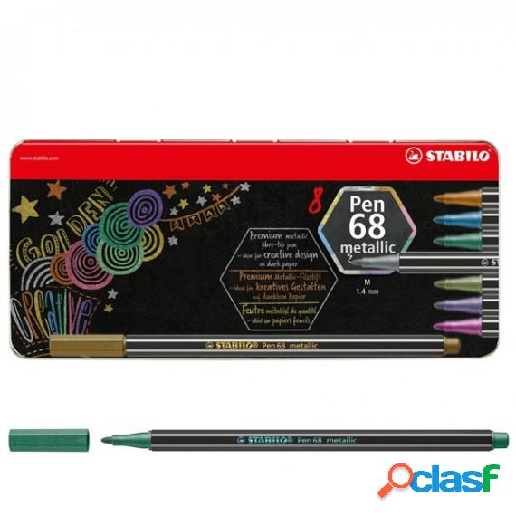 Pennarelli Pen 68 - colori assortiti metallic - Stabilo -