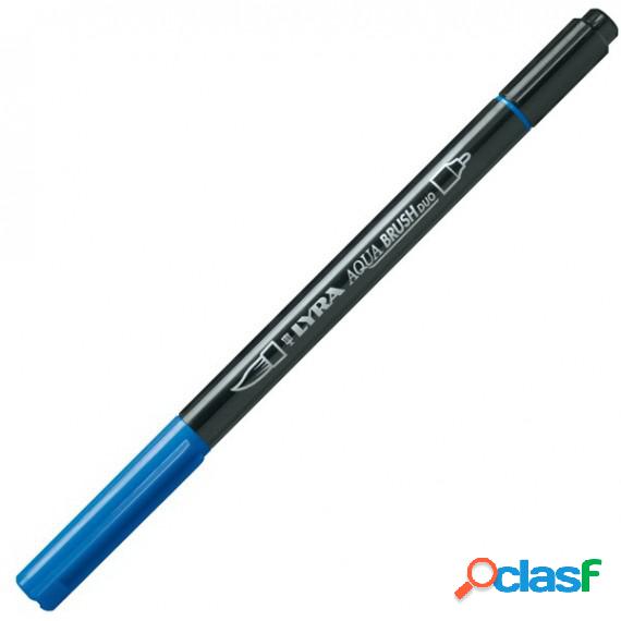 Pennarello Aqua Brush Duo - punte 2/4 mm - blu cobalto