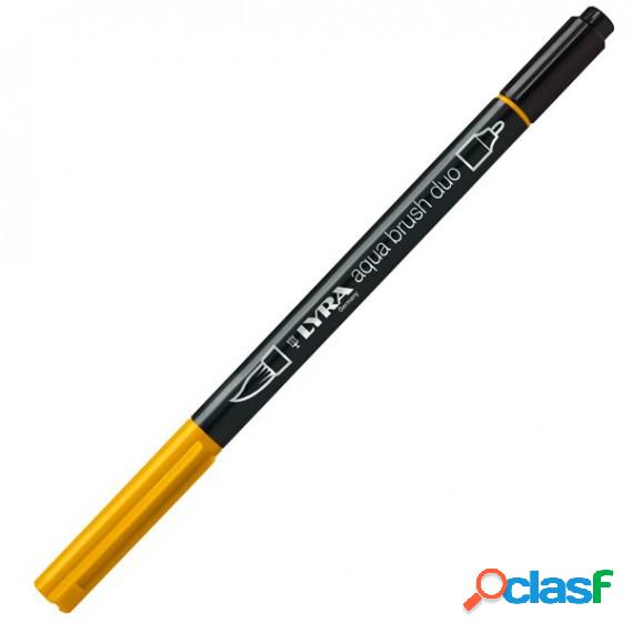 Pennarello Aqua Brush Duo - punte 2/4 mm - giallo cromo