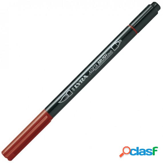 Pennarello Aqua Brush Duo - punte 2/4 mm - rosso Venezia -