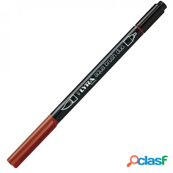 Pennarello Aqua Brush Duo - punte 2/4 mm - rosso indiano -