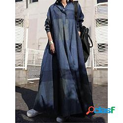 Per donna Abito casual Abito chemisier Abito in lino Abito