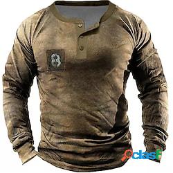 Per uomo Felpa Maglione Blu Marrone Verde Grigio Collare