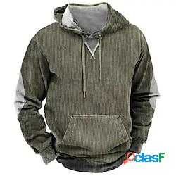 Per uomo Felpa con cappuccio pullover Verde militare Con