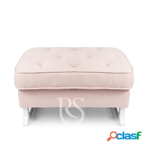 Poggiapiedi Rocking Seat Royal Footstool Blush Pink/White