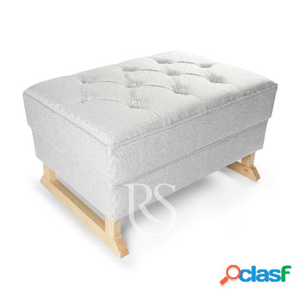 Poggiapiedi Rocking Seat Royal Footstool Silver Grey/Natural