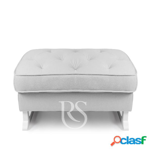 Poggiapiedi Rocking Seat Royal Footstool Silver Grey/White