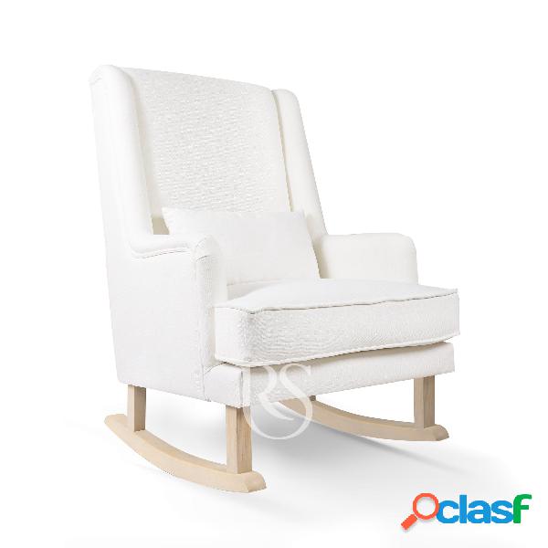 Poltrona Rocking Seat Bliss Rocker Snow White/Natural Legs