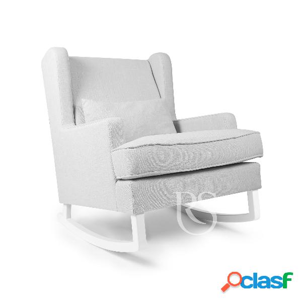 Poltrona Rocking Seat Pearl Rocker Silver Grey/White Legs