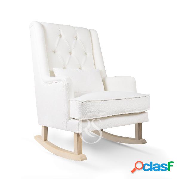 Poltrona Rocking Seat Royal Rocker Snow White/Natural Legs