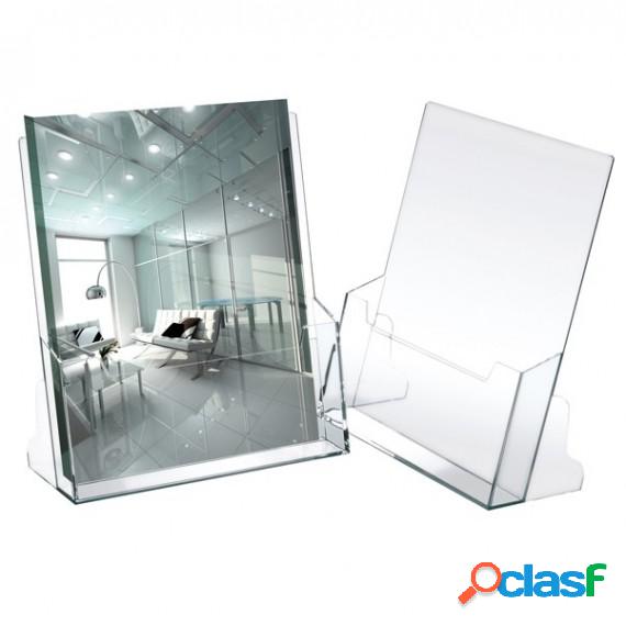 Portadepliant - plastica trasparente - 23x25,5x3 cm - Lebez