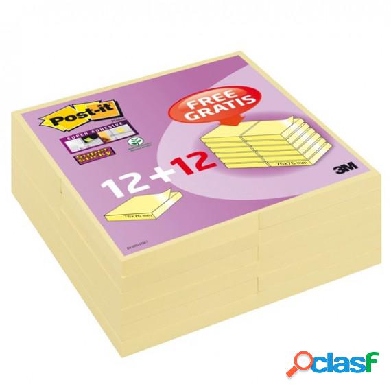 Post-It Super Sticky - 76 x76 mm - giallo Canary - Post-It -