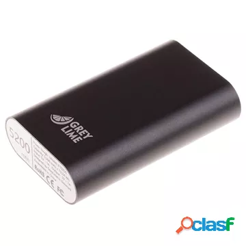Power Bank GreyLime Power Tough - 5200mAh - Nero