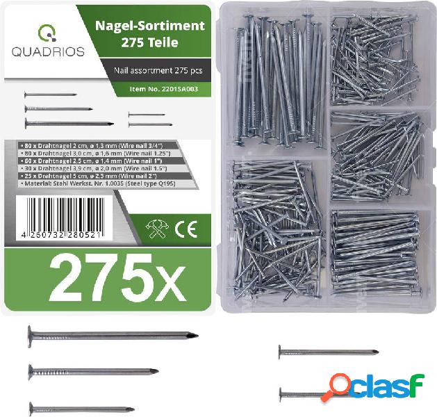 Quadrios 2201SA003 Assortimento di chiodi Contenuto 1 KIT