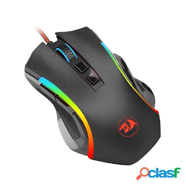 Redragon M607 Mouse da gioco cablato Retroilluminazione RGB