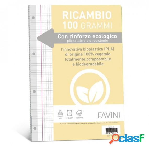 Ricambi c/rinforzo ecologico - A4 - 100gr - 40 fg - 5mm
