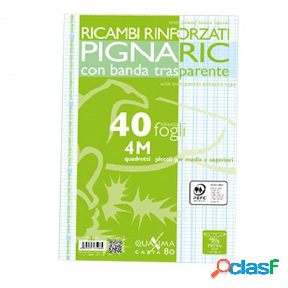 Ricambi forati rinforzati Pignaric - A4 - quadretto 4mm - 40