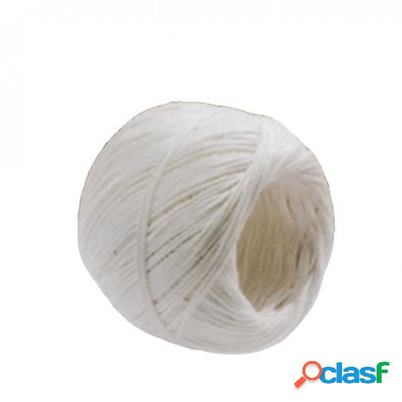 Rotolo di spago - fibra naturale titolo 2/6 - colore bianco