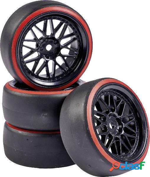 Ruote complete Carson Modellsport 1:10 Auto stradale Drift