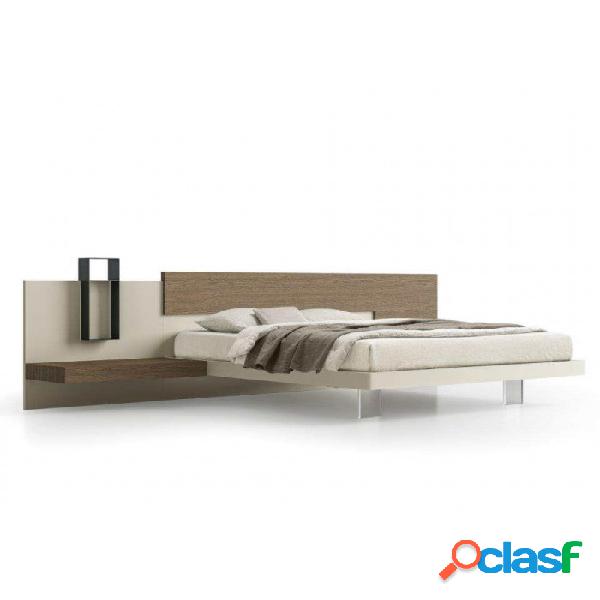 SANTA LUCIA - Letto di desgin Scacco Lounge con mensolone,