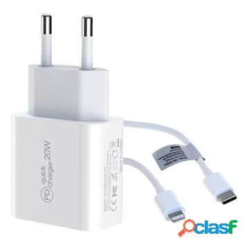 Saii 20W PD Caricabatterie e Cavo Lightning - Spina EU -