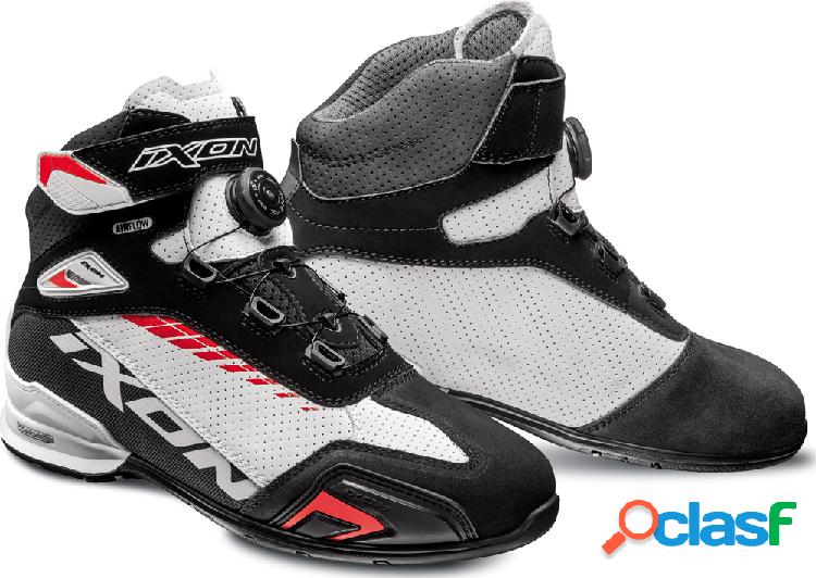 Scarpe moto Ixon BULL VENTED nero bianco rosso