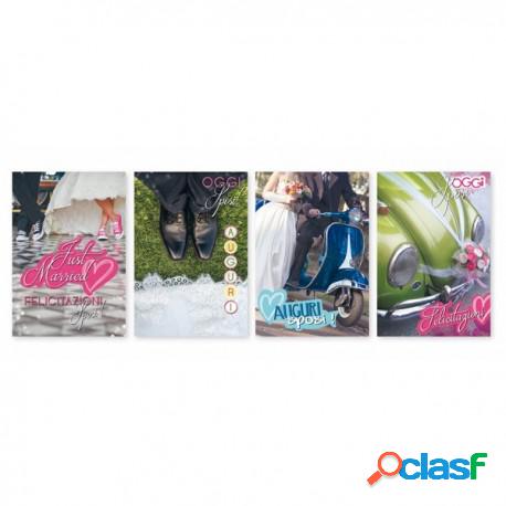 Scatola 12 Biglietti Matrimonio Just Married Micart 4