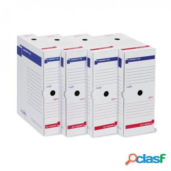 Scatola archivio Memory X80 - 25x35 cm - dorso 8 cm - bianco