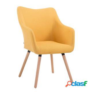 Sedia Ospiti GREG TESSUTO, Gambe in Quercia color Faggio,
