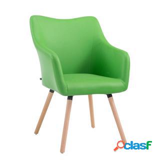 Sedia Sala dAttesa GREG, Gambe in Quercia color Faggio,