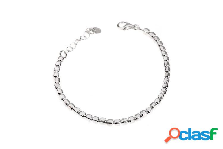 Selezione Zanolli Bracciale argento con maglia a cubetti