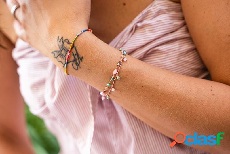 Selezione Zanolli Bracciale argento rosè con cristalli rosa
