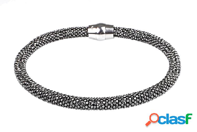 Selezione Zanolli Bracciale argento rutenio con chiusura a