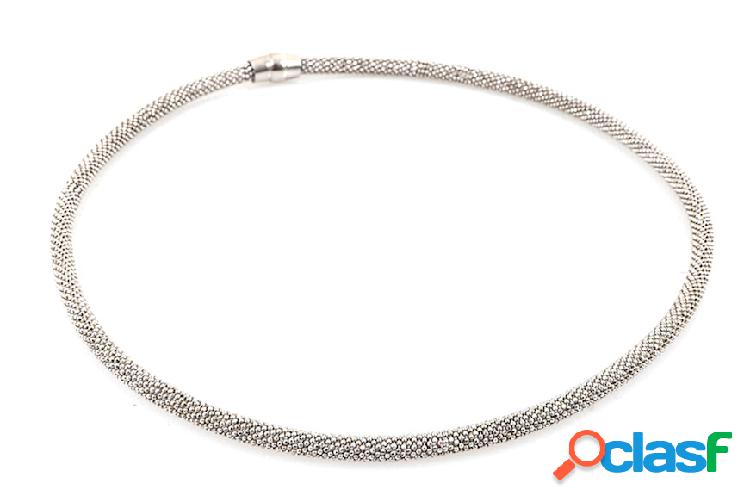 Selezione Zanolli Collana argento rodiato con chiusura a