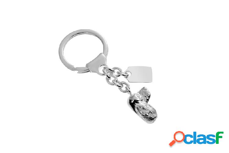 Selezione Zanolli Portachiavi Cane argento con piastrina