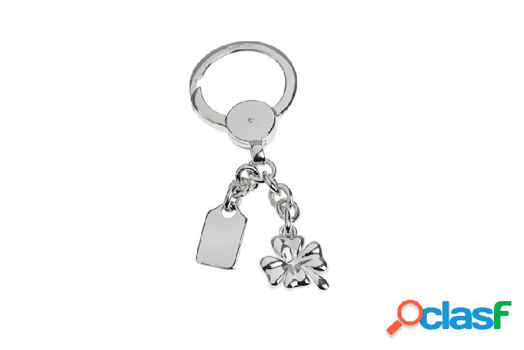 Selezione Zanolli Portachiavi Quadrifoglio argento con