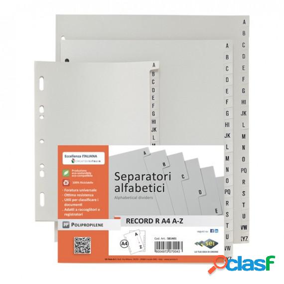 Separatore alfabetico A/Z Record R - PPL - 24,5 x 30 cm - A4