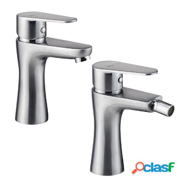 Set composto da miscelatore lavabo e bidet in ottone