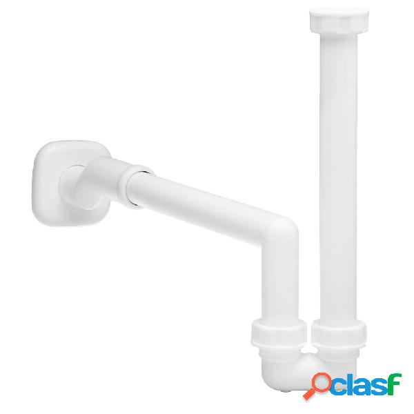 Sifone eccentrico per bidet con tubo di scarico diam. 40 mm