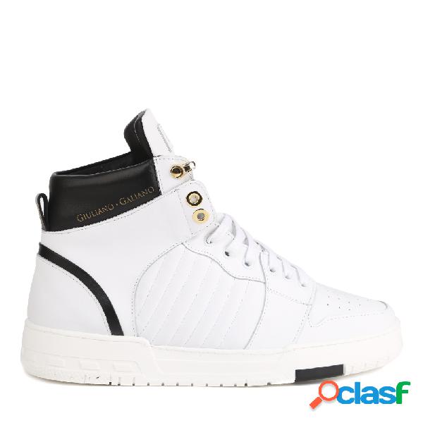 Sneakers 1990 bianche e nere in pelle