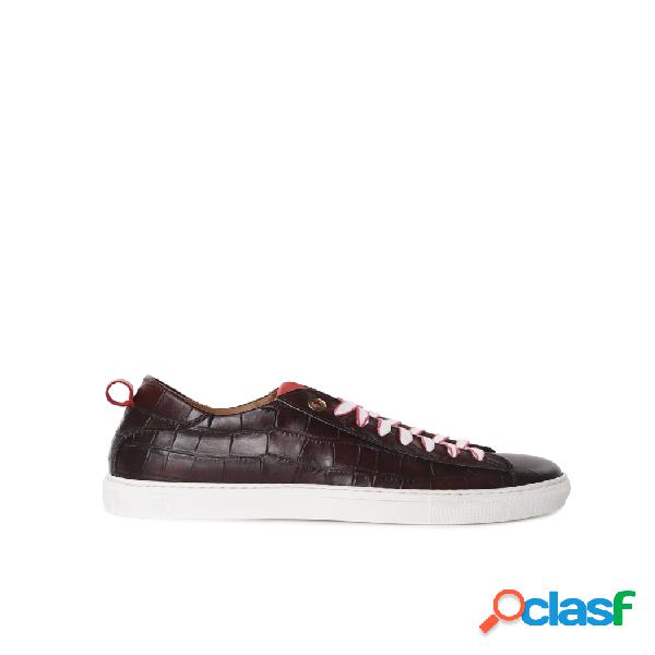 Sneakers duke in pelle stampa cocco