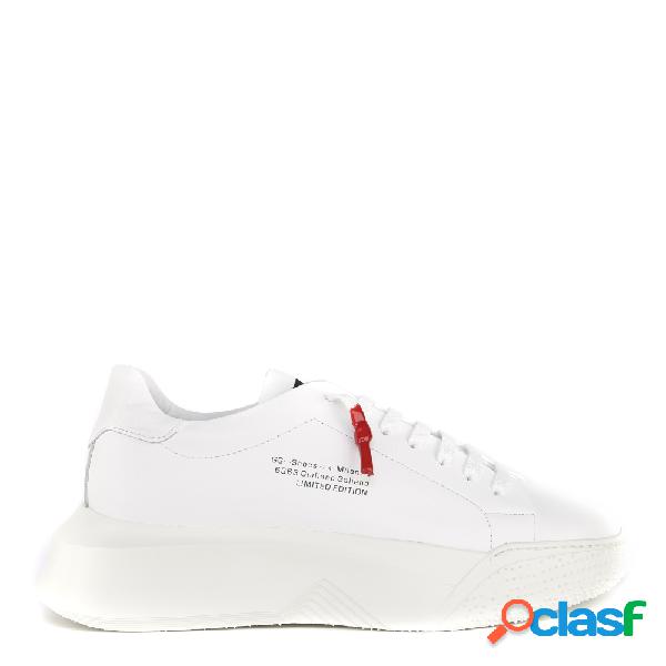 Sneakers nemesis in nappa colore bianco