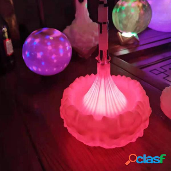 Stampa 3D 16 colori Saturn Rocket lampada USB LED Luce