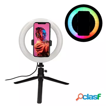 Supporto per treppiede Ksix Studio Live LED Colors con luce