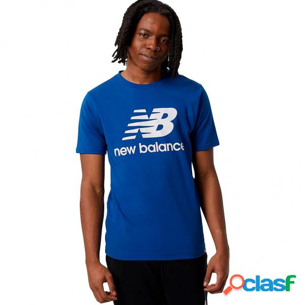 T-SHIRT BLU LOGO ESSENZIALE New Balance - Inizio - Taglia: L