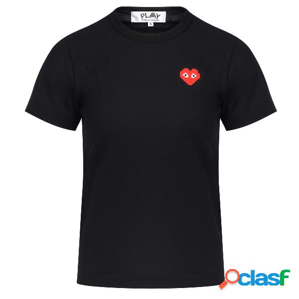 T-Shirt da donna Comme Des Garçons play nera