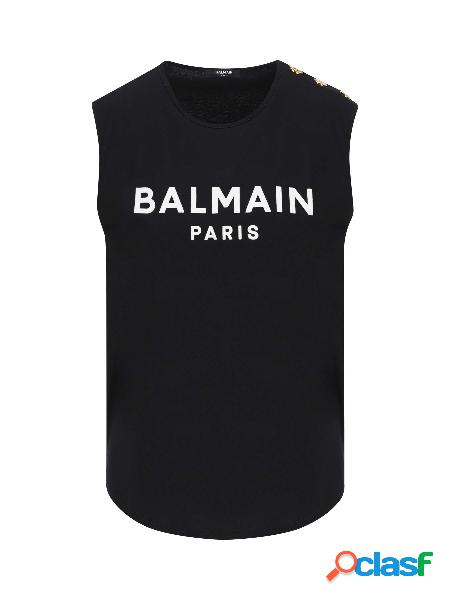 T-shirt In Cotone Con Logo Balmain