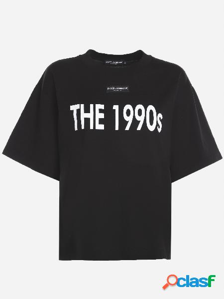 T-shirt in cotone con stampa the 1990s