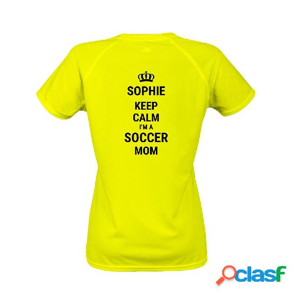 T-shirt sportiva da donna personalizzata - Giallo - S
